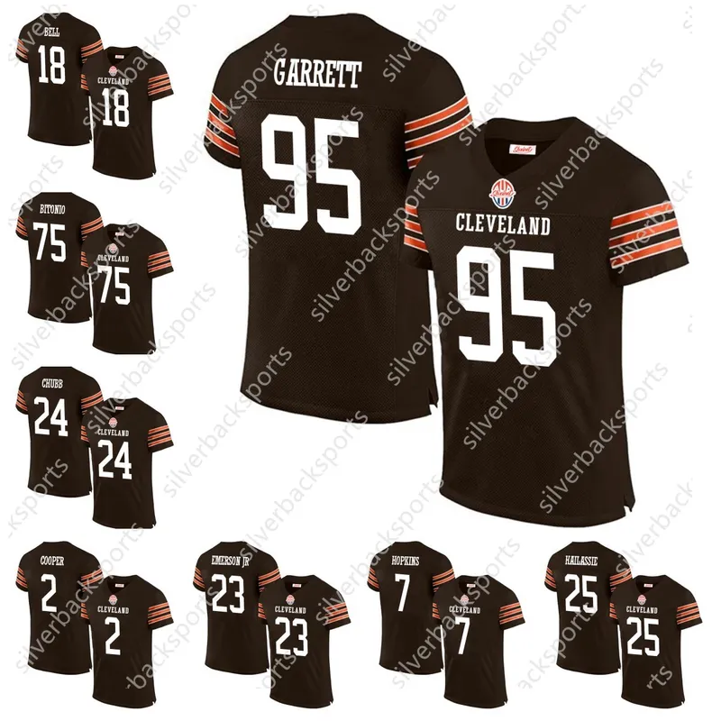95 Myles Grrett 24 Nick Chub Football Jerseys Clevland Clevland Brows David Njku Deshaun Waton Amari Coper Jersey Envío gratis