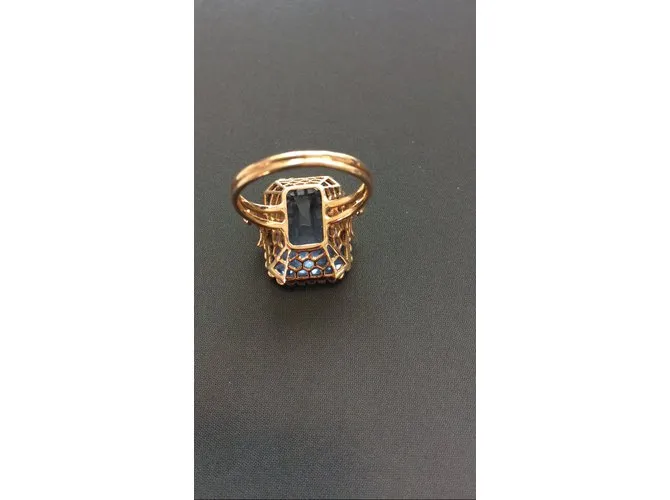 Autre Marque Anillo vintage Azul 