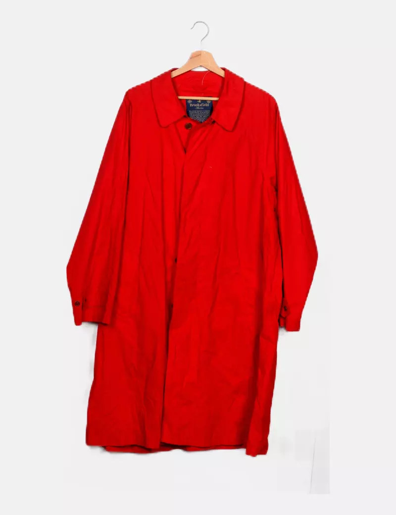 Brooksfield Gabardina roja casual