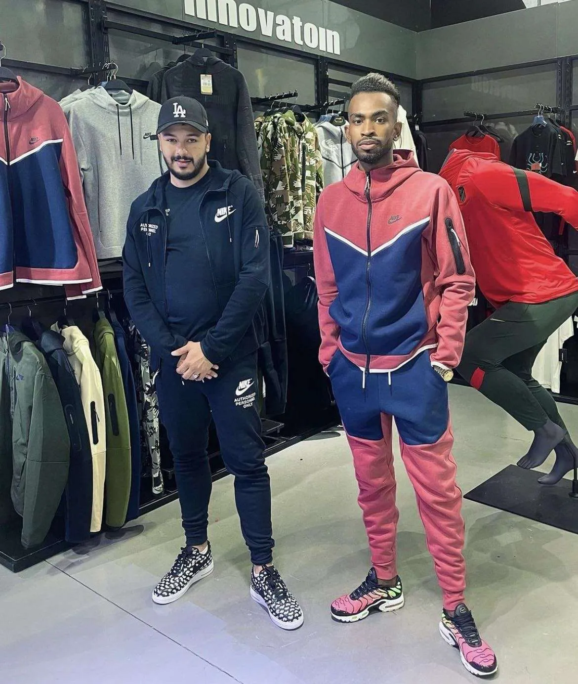 Conjunto de Chándal Nike Tech Fleece Rojo/Azul