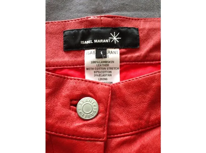 Isabel Marant Pantalones, polainas Roja 