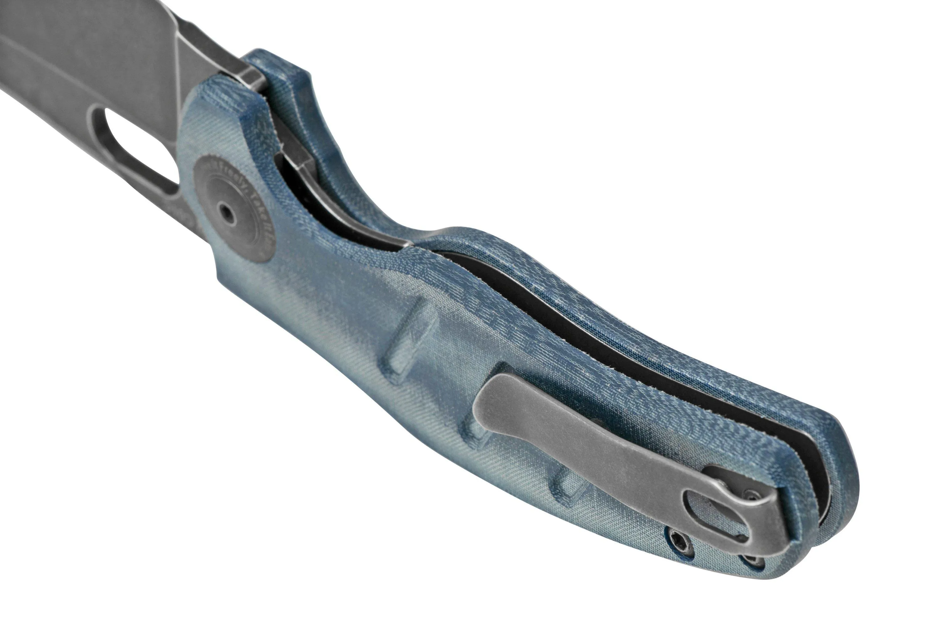 Kizer Vanguard C01C V4488C2 Denim Micarta navaja, diseño Sheepdog