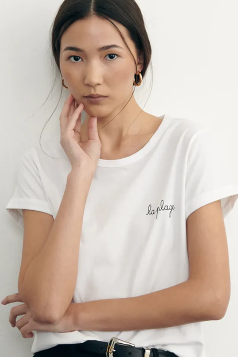 MAISON LABICHE CAMISETA BLANCA LA PLAGE
