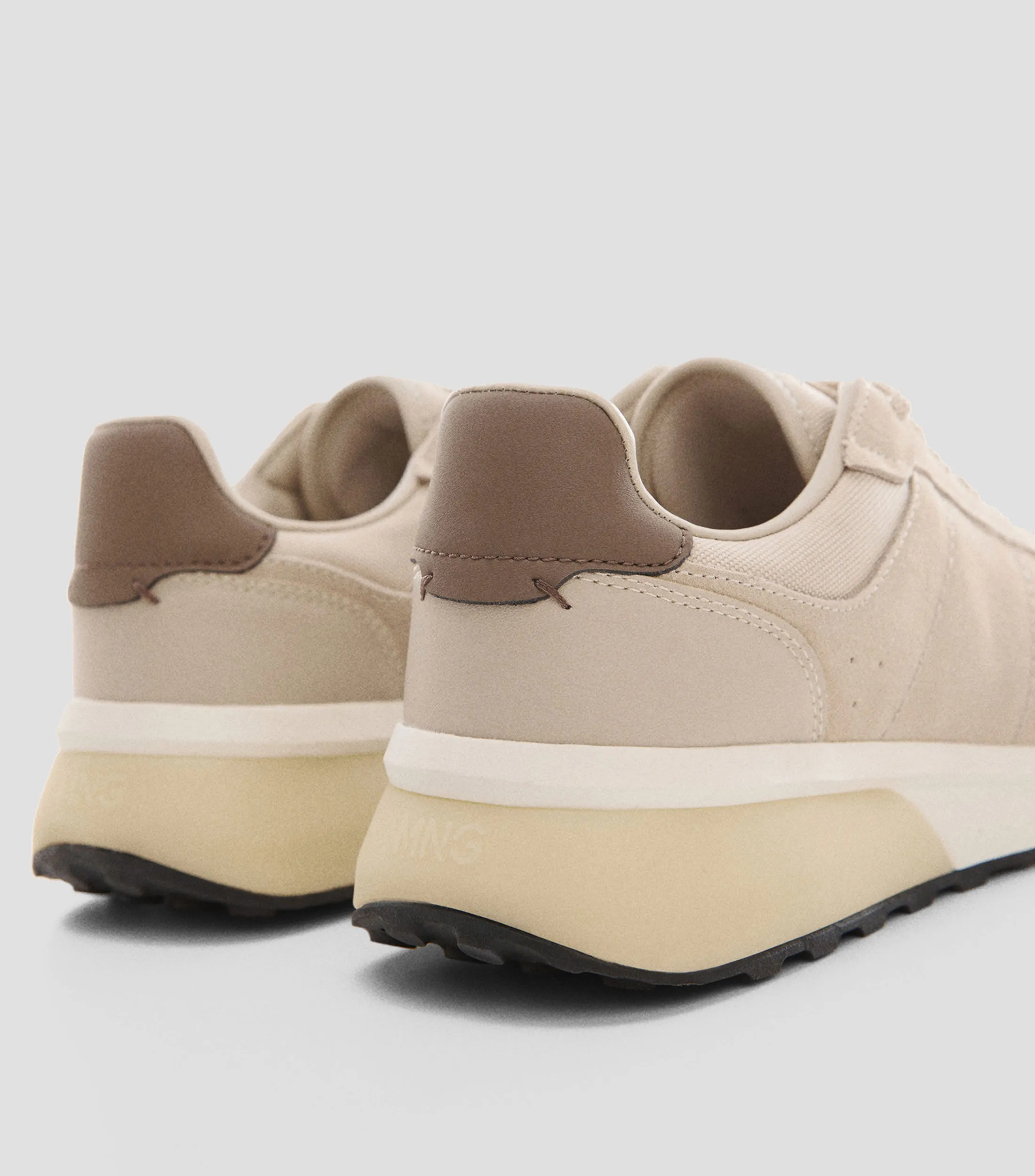 Mango Tenis casuales en piel lisos Hombre