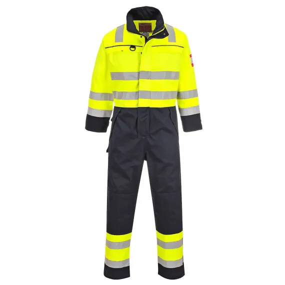 Mono de trabajo Multi-Norm de alta visibilidad azul marino PORTWEST FR60