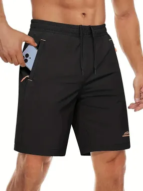 Pantalones cortos deportivos con cordón de seda de hielo para hombres, pantalones casuales transpirables que absorben la humedad