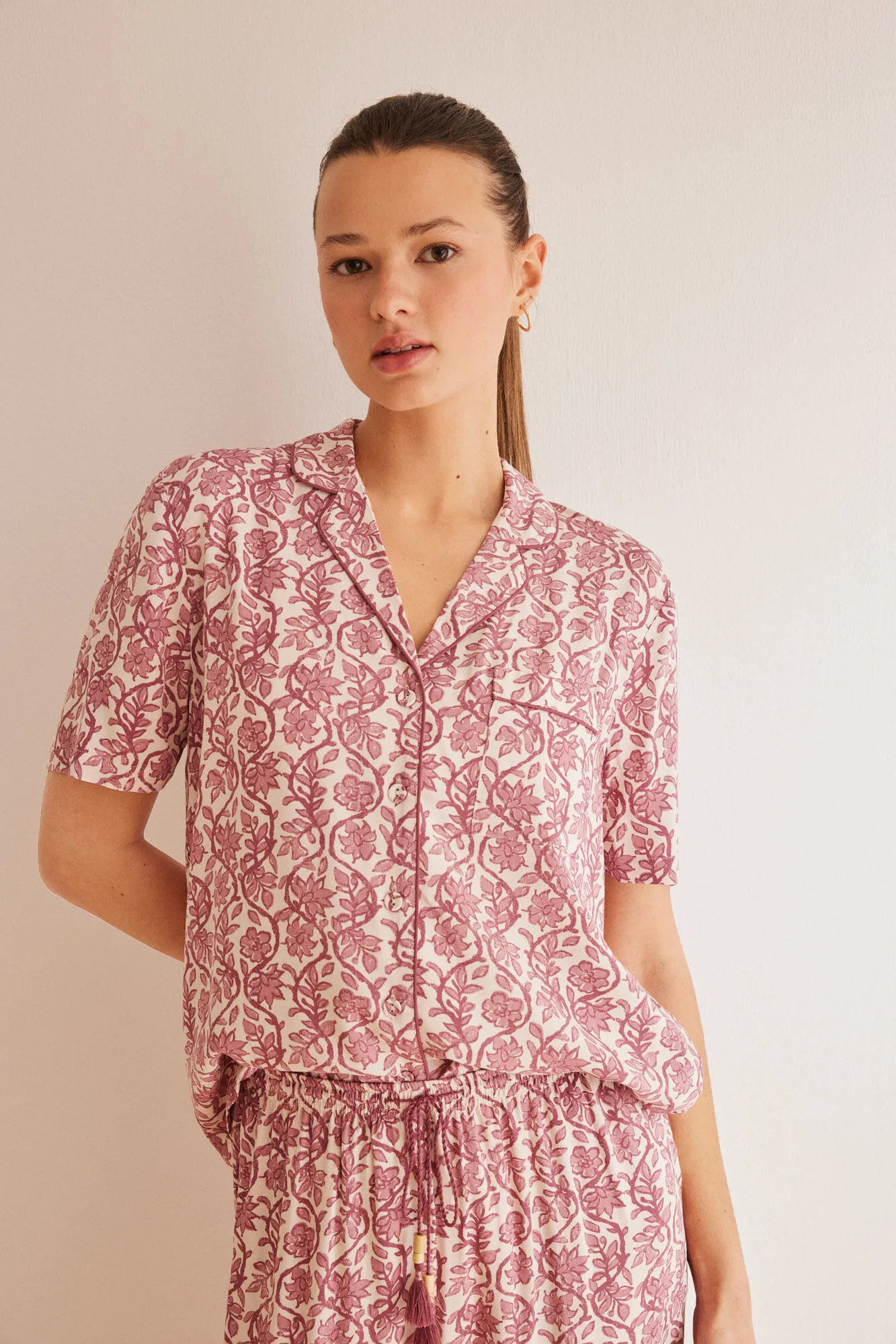 Pijama camisero allover boho