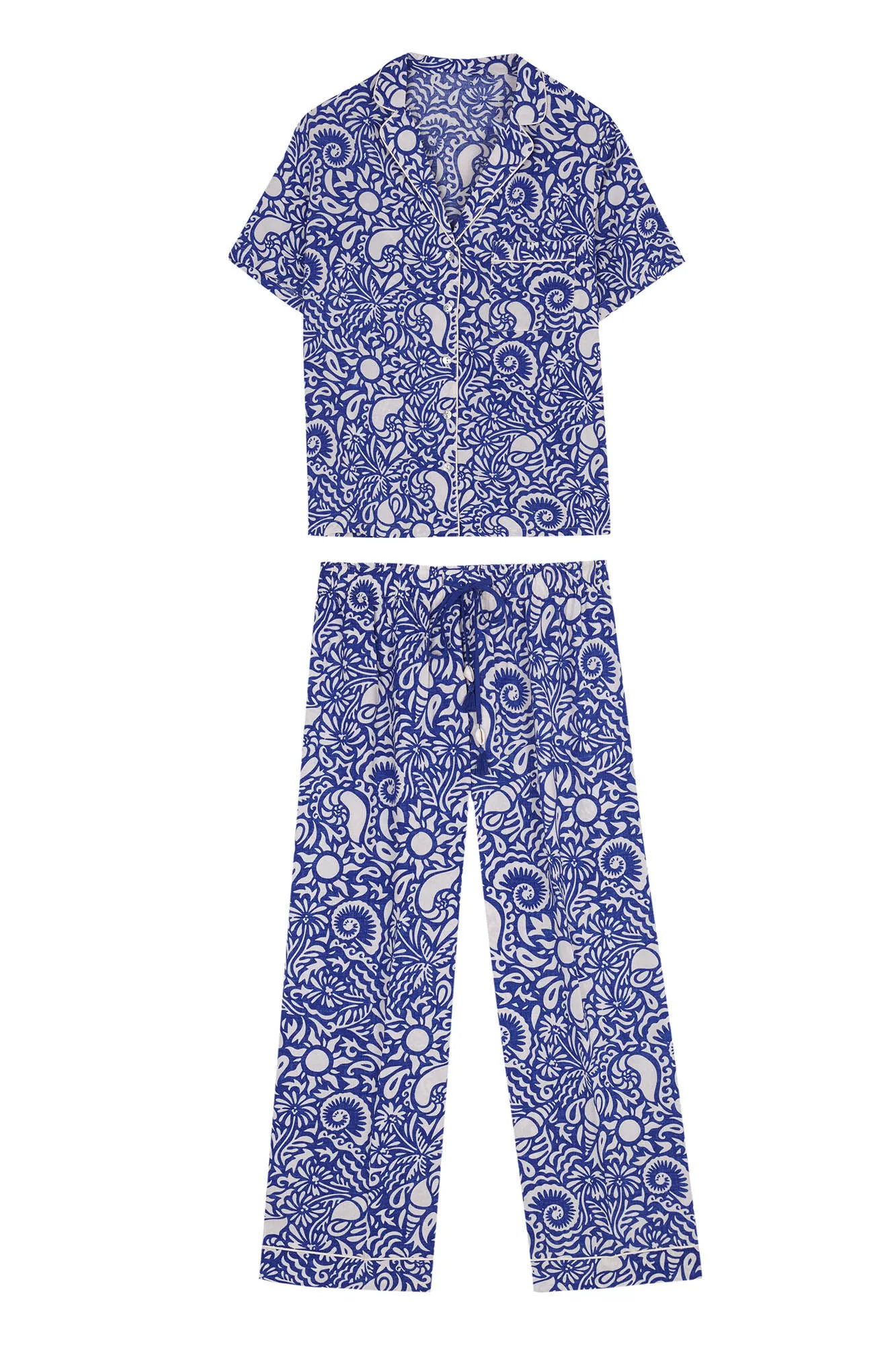 Pijama camisero Capri conchas
