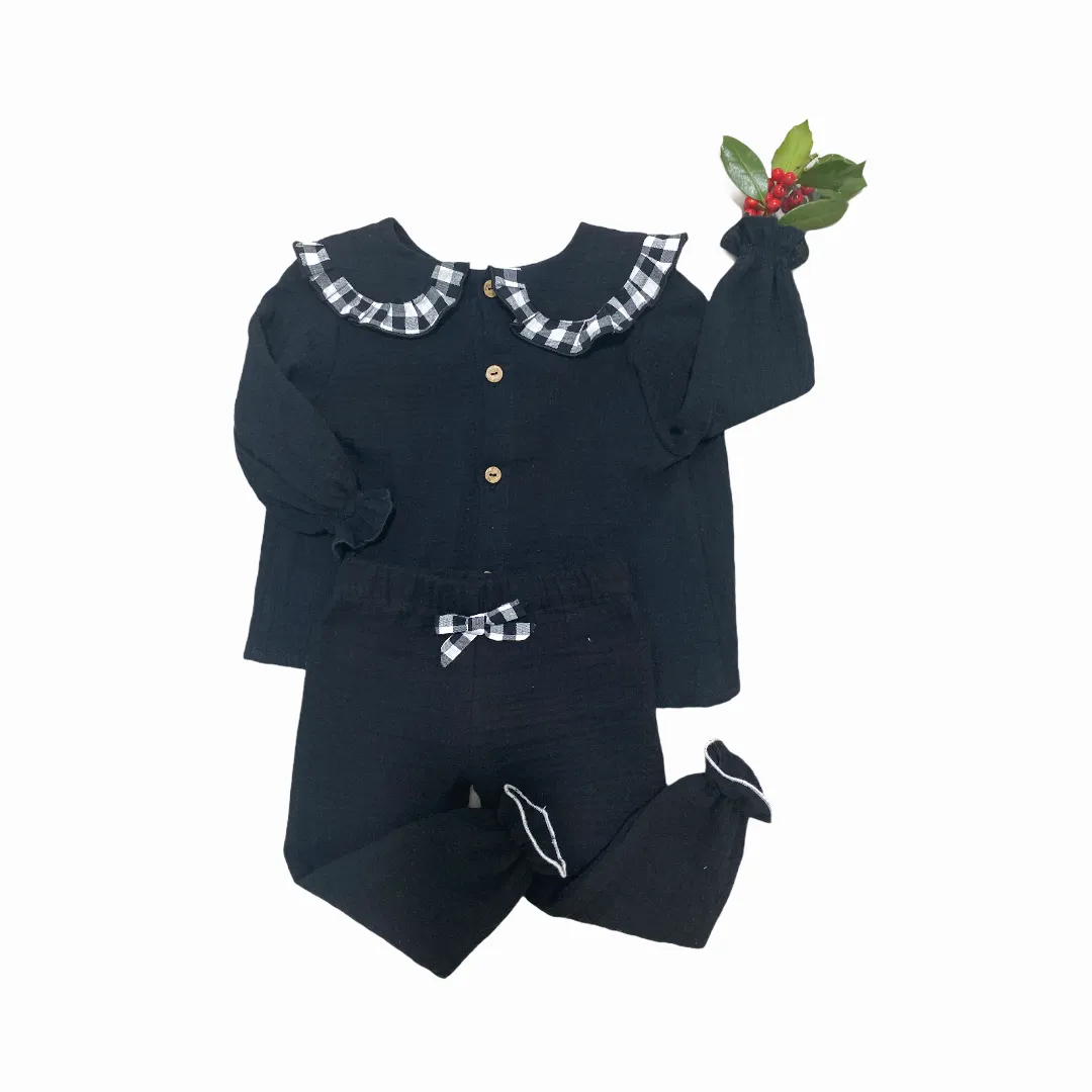 Pijama Cuello Bobo Negro