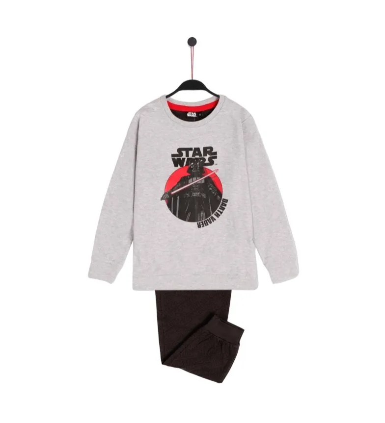Pijama Manga Larga Darth Vader gris