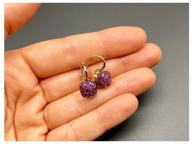 Pomellato Pendientes Nudo Rosa 