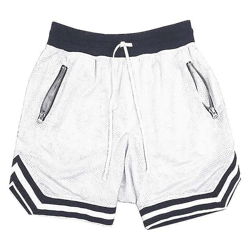 Verano Nuevo Pantalones Cortos Casuales Hombre Gimnasio Fitness Pantalones Cortos Deportivos de Running de Malla de Secado Rápid