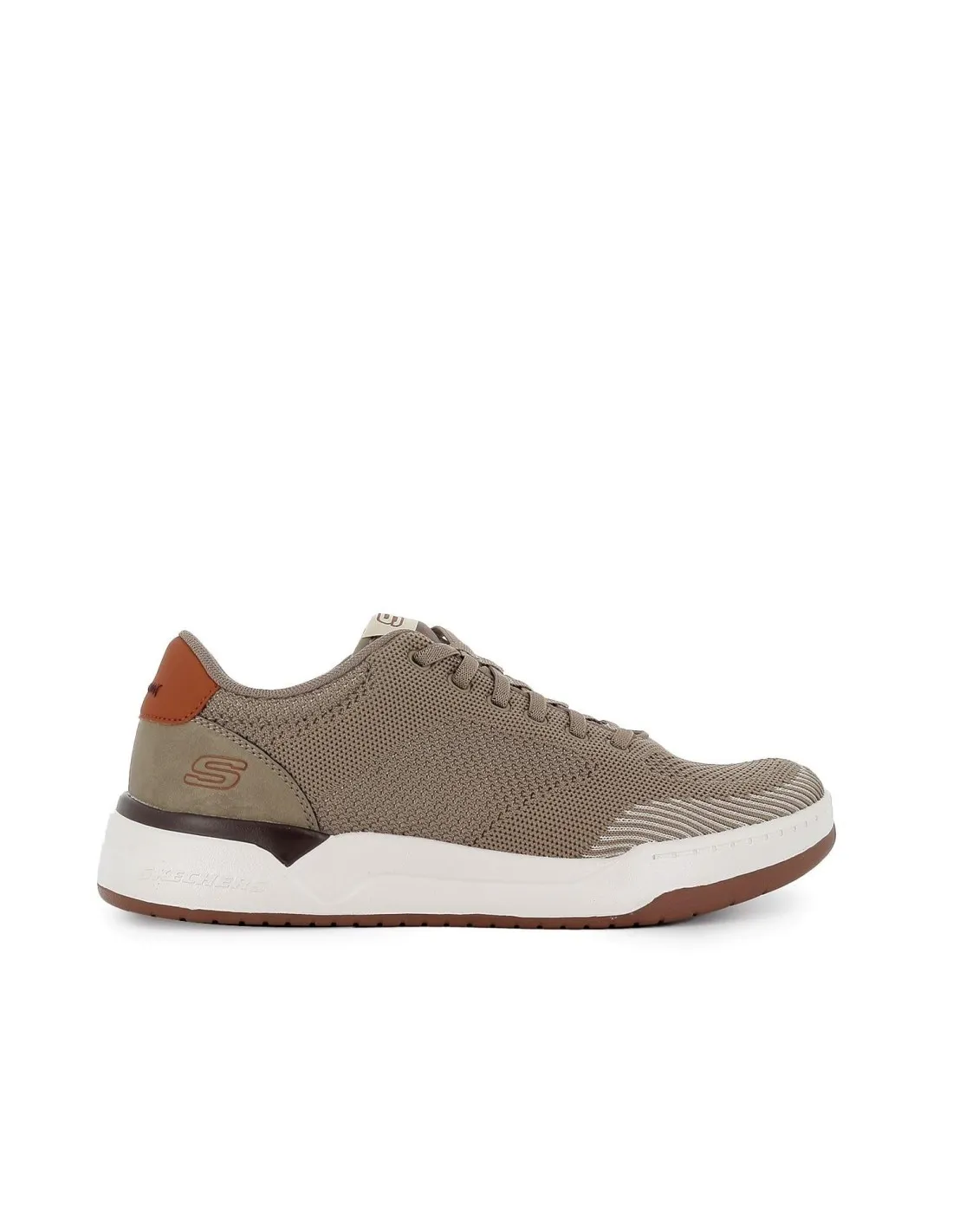 Zapatillas casuales malla knit taupe hombre Skechers