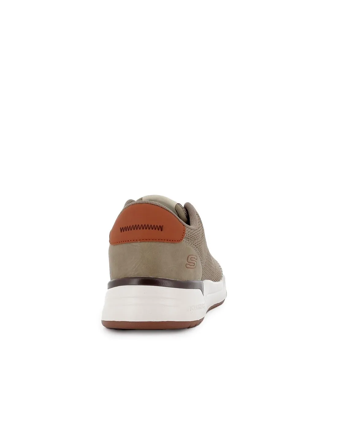 Zapatillas casuales malla knit taupe hombre Skechers